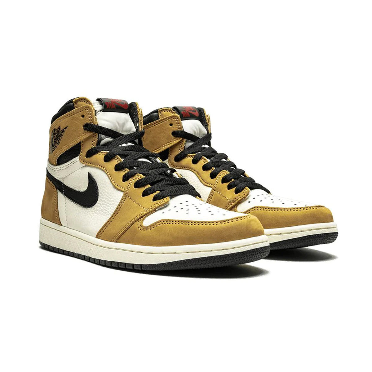 Air Jordan 1 High Rookie Of The Year baskets montantes homme et femme en cuir noir blanc, détail semelle
