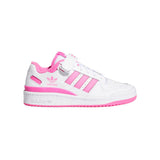 Adidas Forum Low Enfant Blanc Rose, Baskets Basses en Cuir, Bride Auto-agrippante