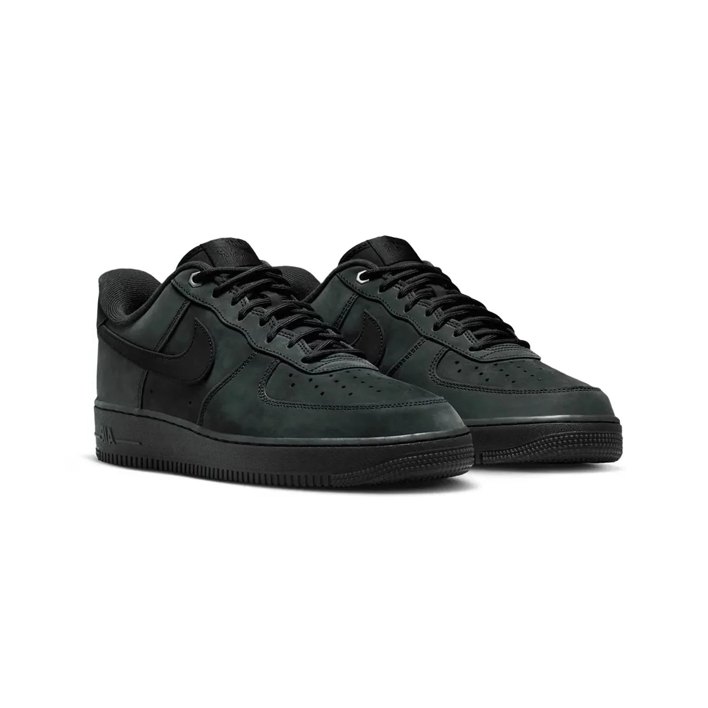 Nike Air Force 1 Low Black Nubuck, Baskets Basses Unisexe Cuir – photo 2