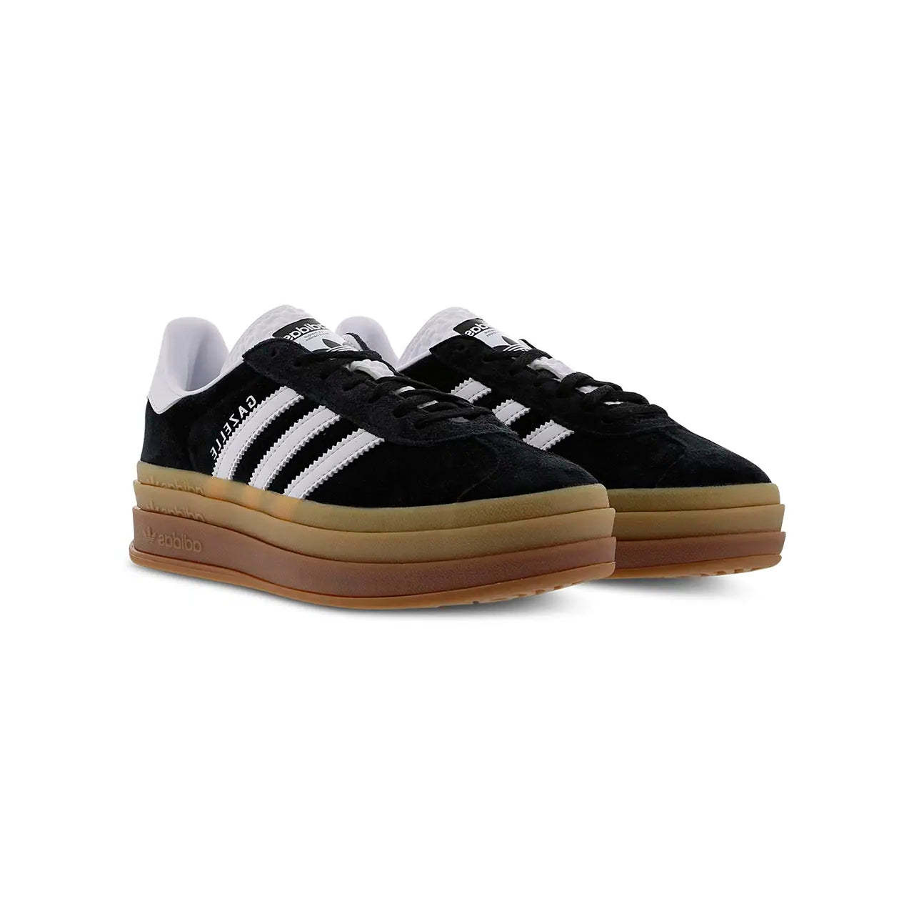 Sneakers basses Adidas Gazelle Bold black suede femme