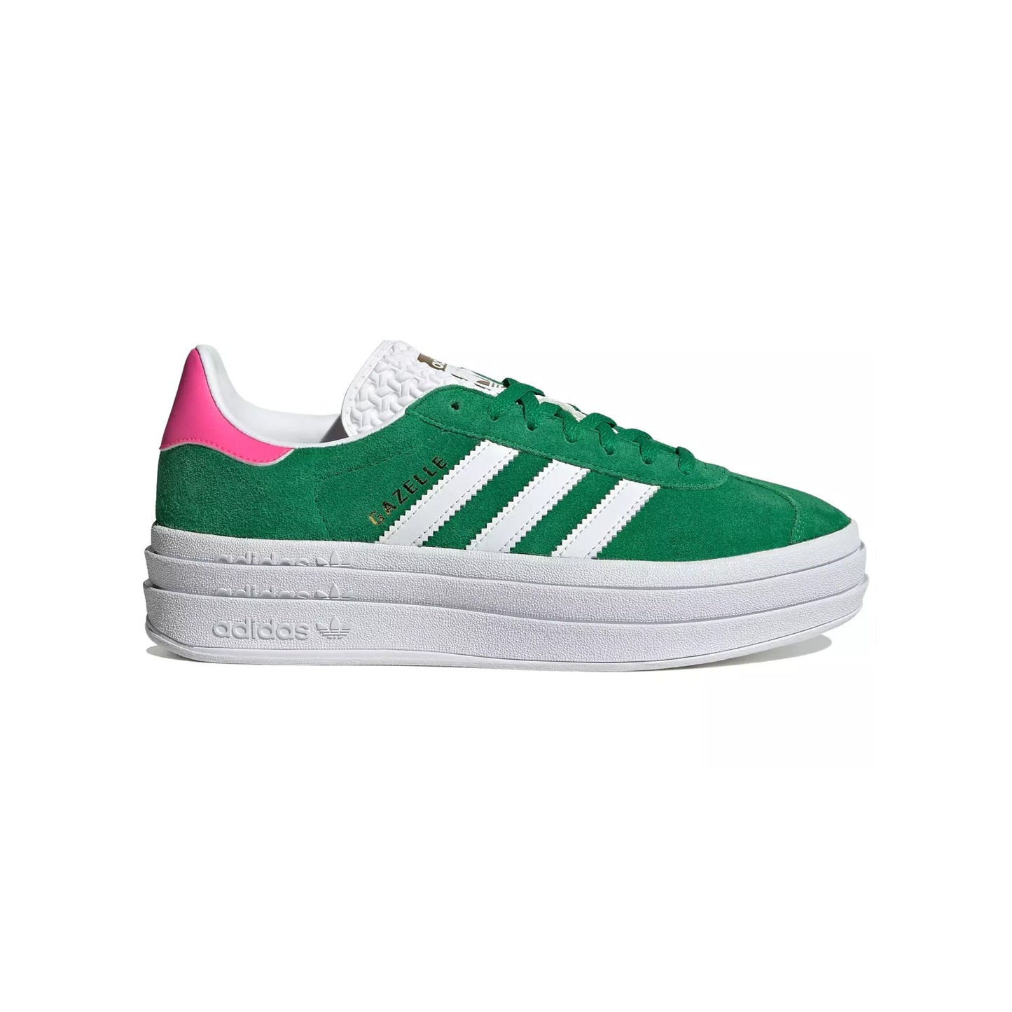 Sneakers basses Adidas Gazelle Bold green lucid pink femme