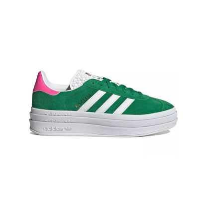 Sneakers basses Adidas Gazelle Bold green lucid pink femme