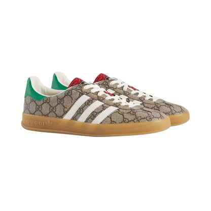 Sneakers basses Adidas Gazelle gucci gg monogram beige unisexe
