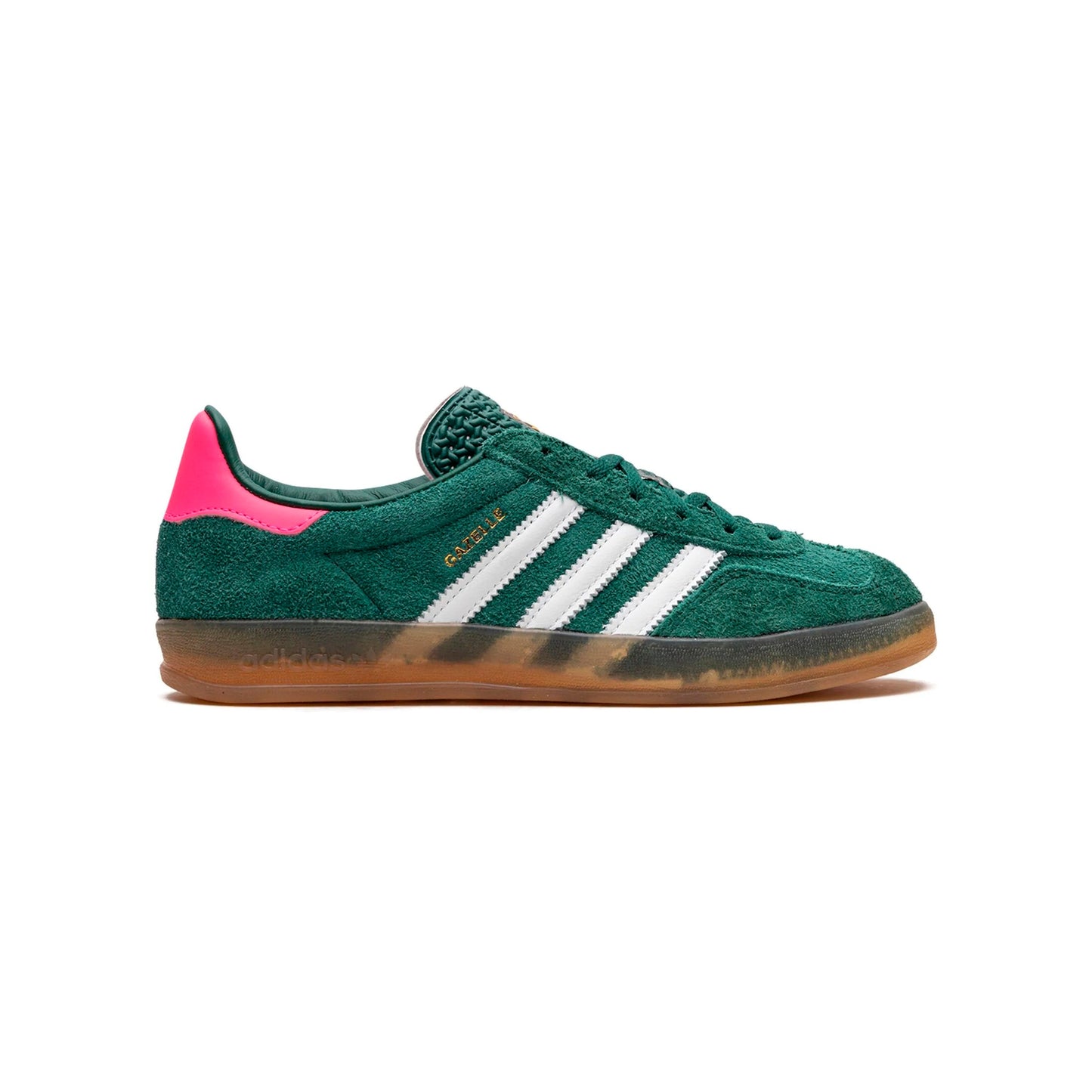 Sneakers basses Adidas Gazelle Indoor green pink unisexe