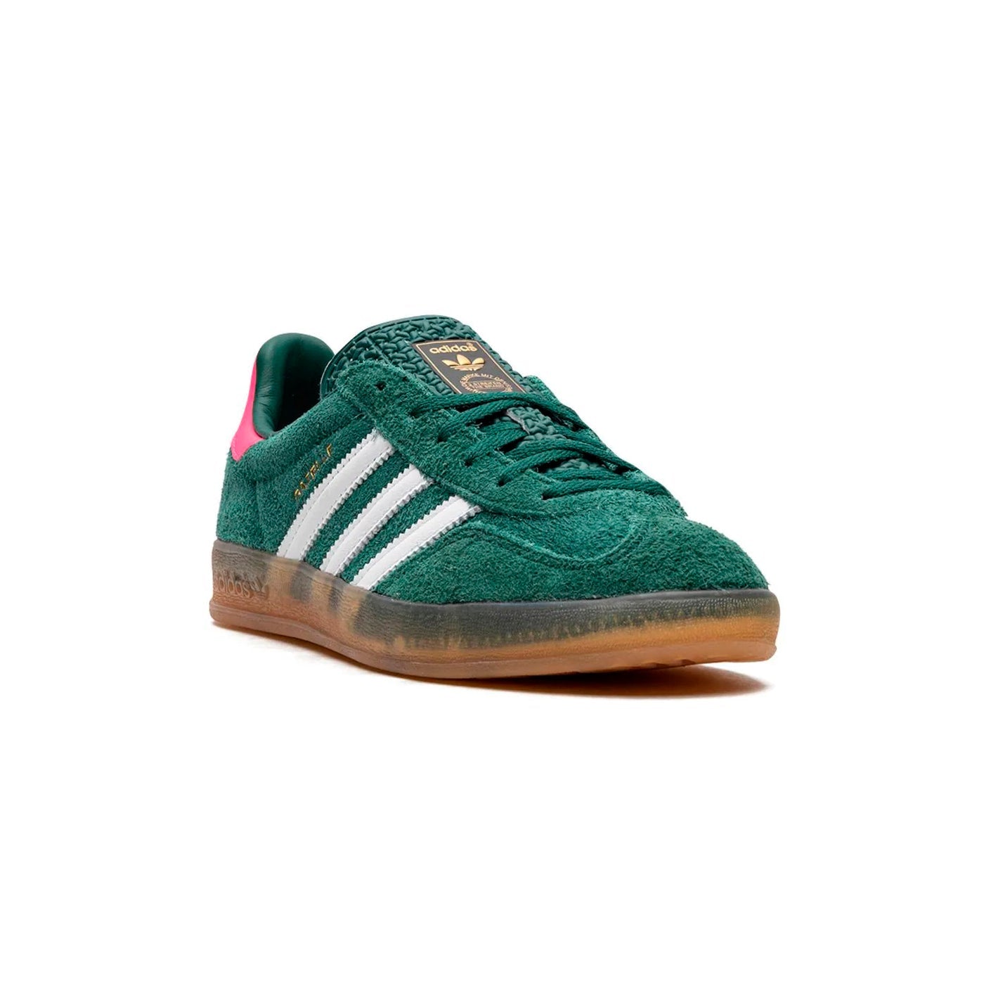 Sneakers basses Adidas Gazelle Indoor green pink unisexe
