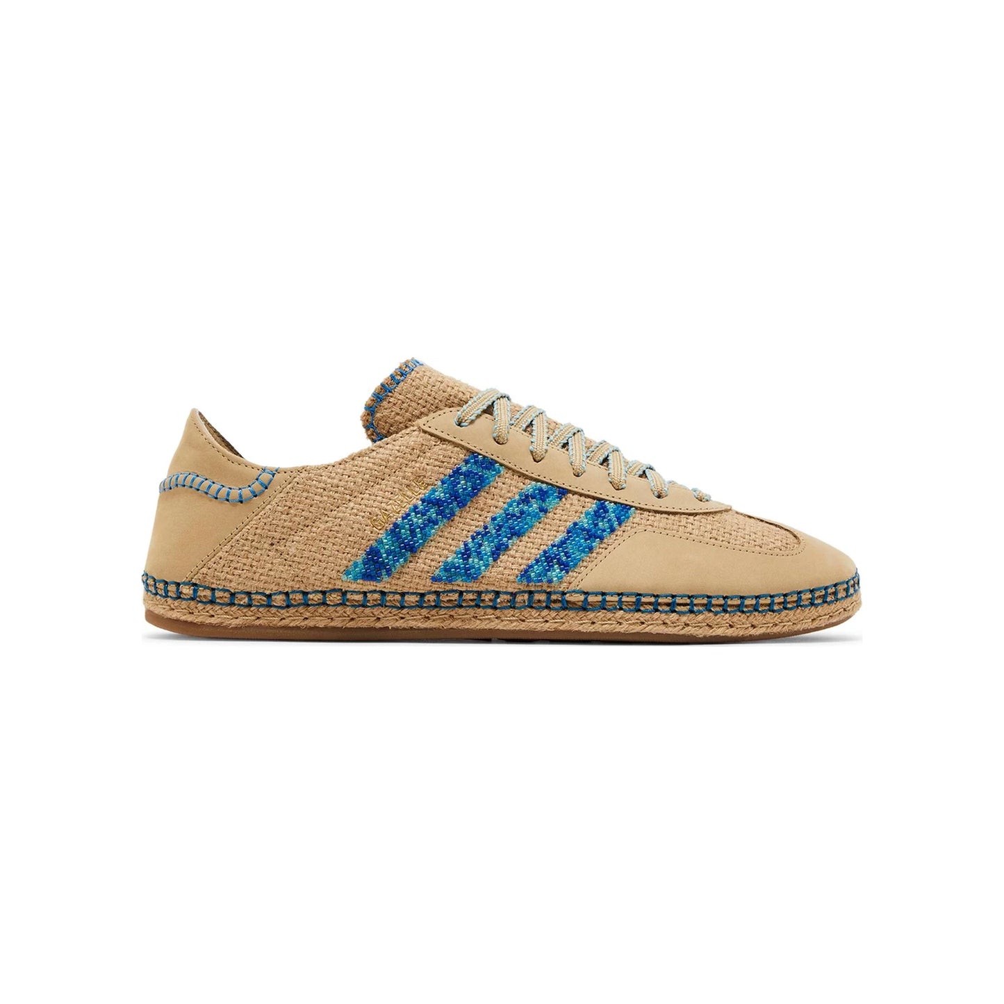 Sneakers basses Adidas Gazelle clot linen khaki light blue unisexe