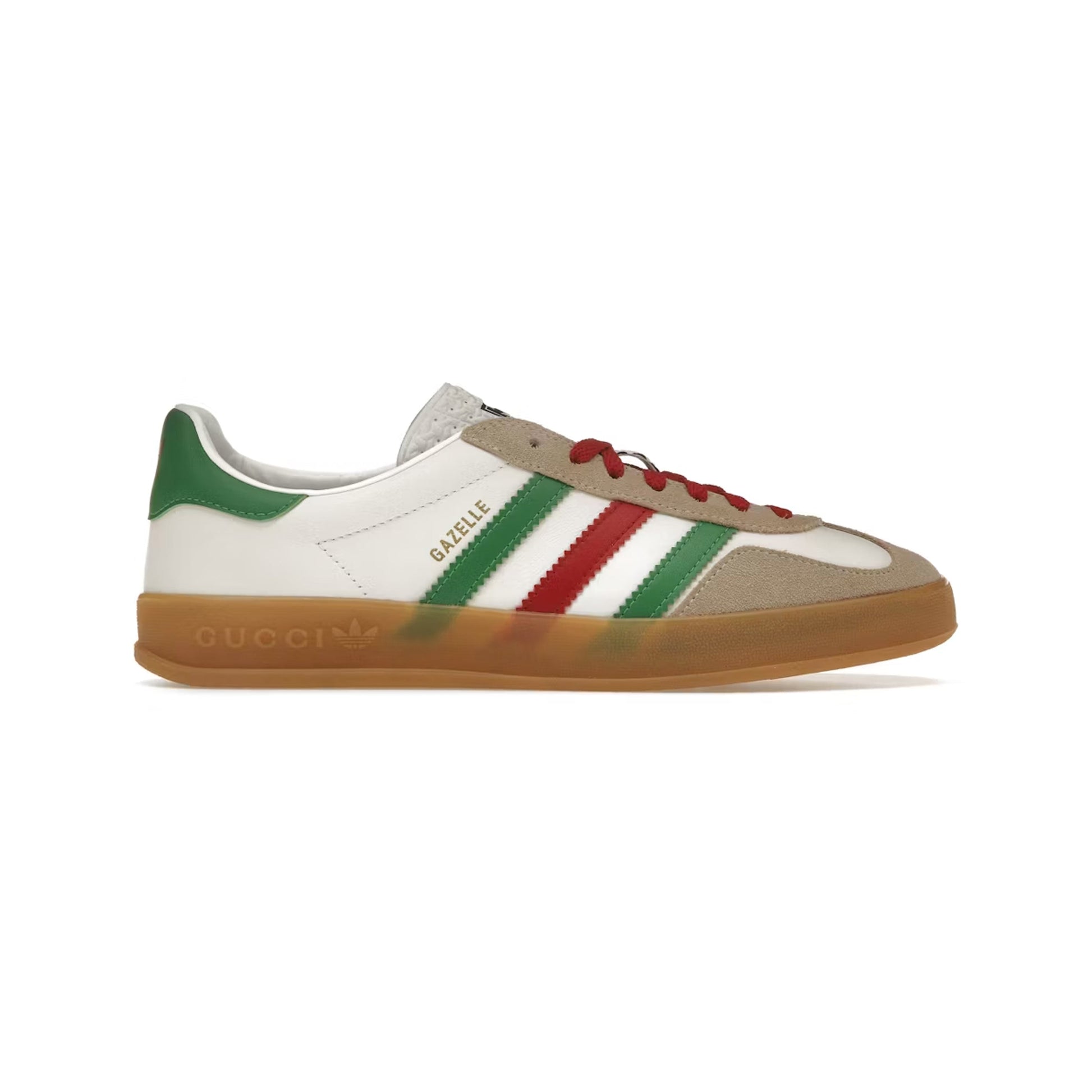 Sneakers basses Adidas Gazelle gucci white green red unisexe