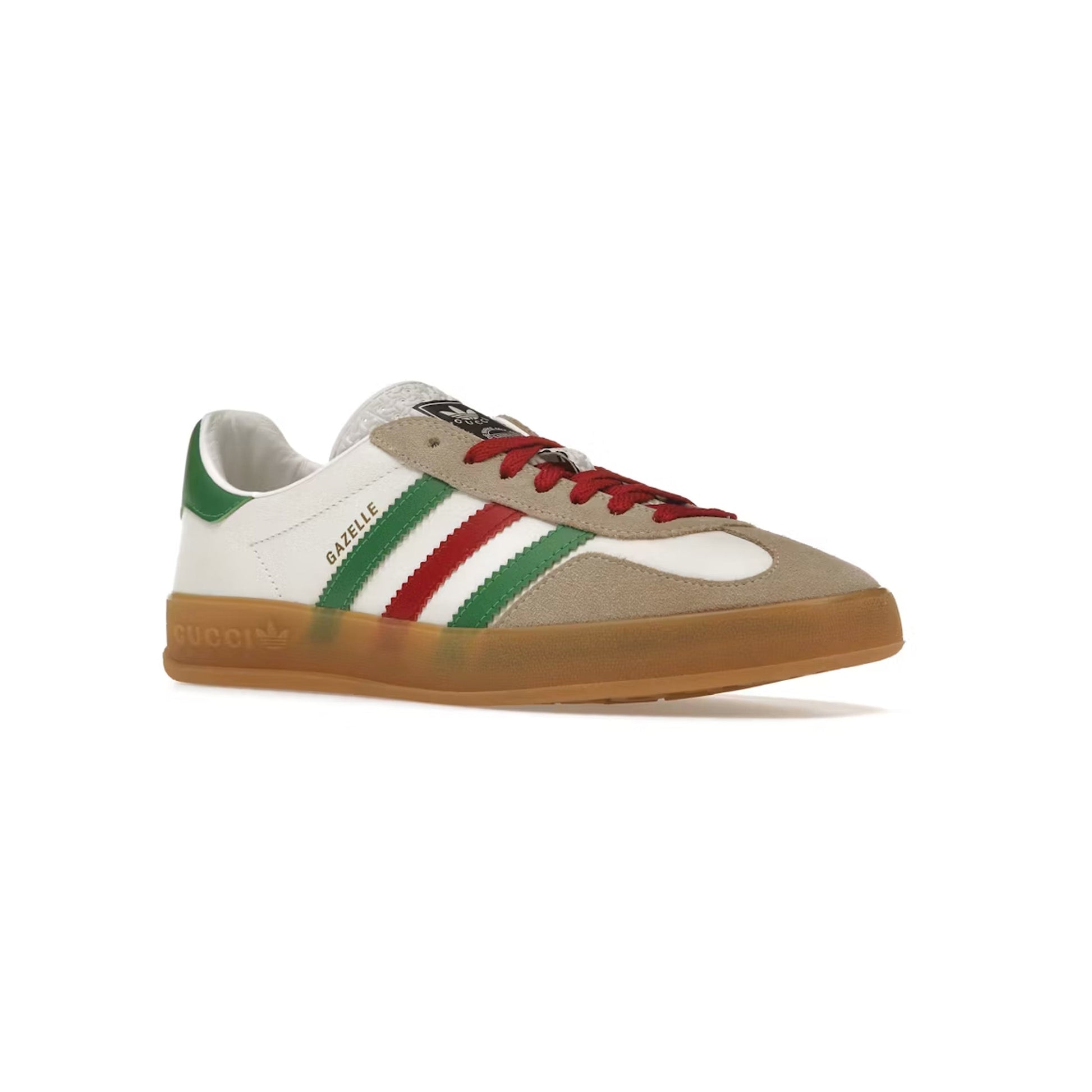 Sneakers basses Adidas Gazelle gucci white green red unisexe