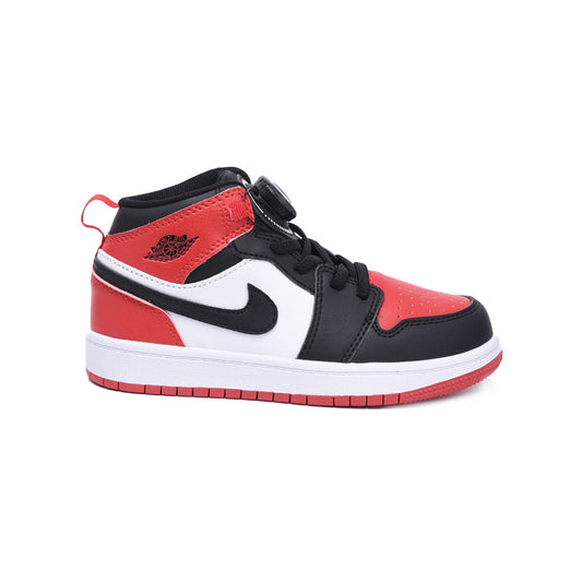 Air Jordan 1 High Bred Toe Red Baskets Noir Rouge Enfant - 1