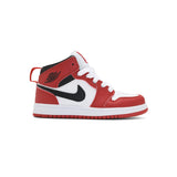 Air Jordan 1 Mid Enfant Chicago, Baskets Mi-Montantes en Cuir, Amorti Air