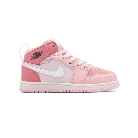 Air Jordan 1 Mid Digital Pink Baskets Rose Blanc Enfant - 1