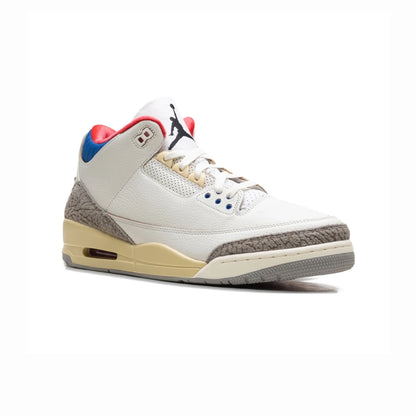 Air Jordan 3 Seoul 2.0 baskets homme et femme en cuir noir blanc, vue de face