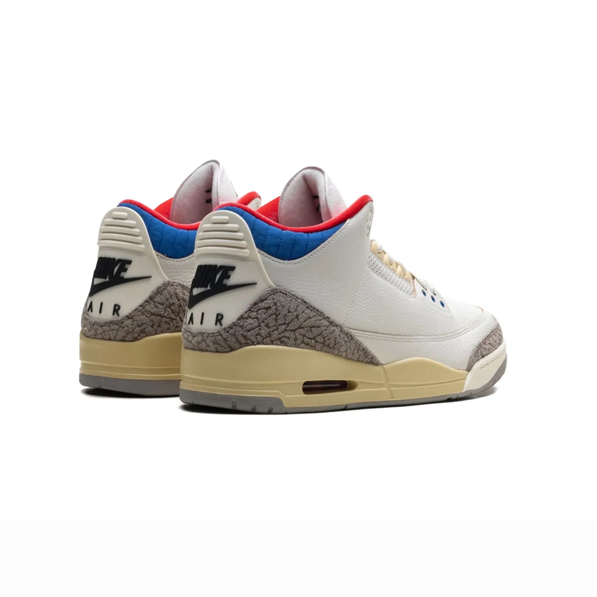 Air Jordan 3 Seoul 2.0 baskets homme et femme en cuir noir blanc, détail semelle