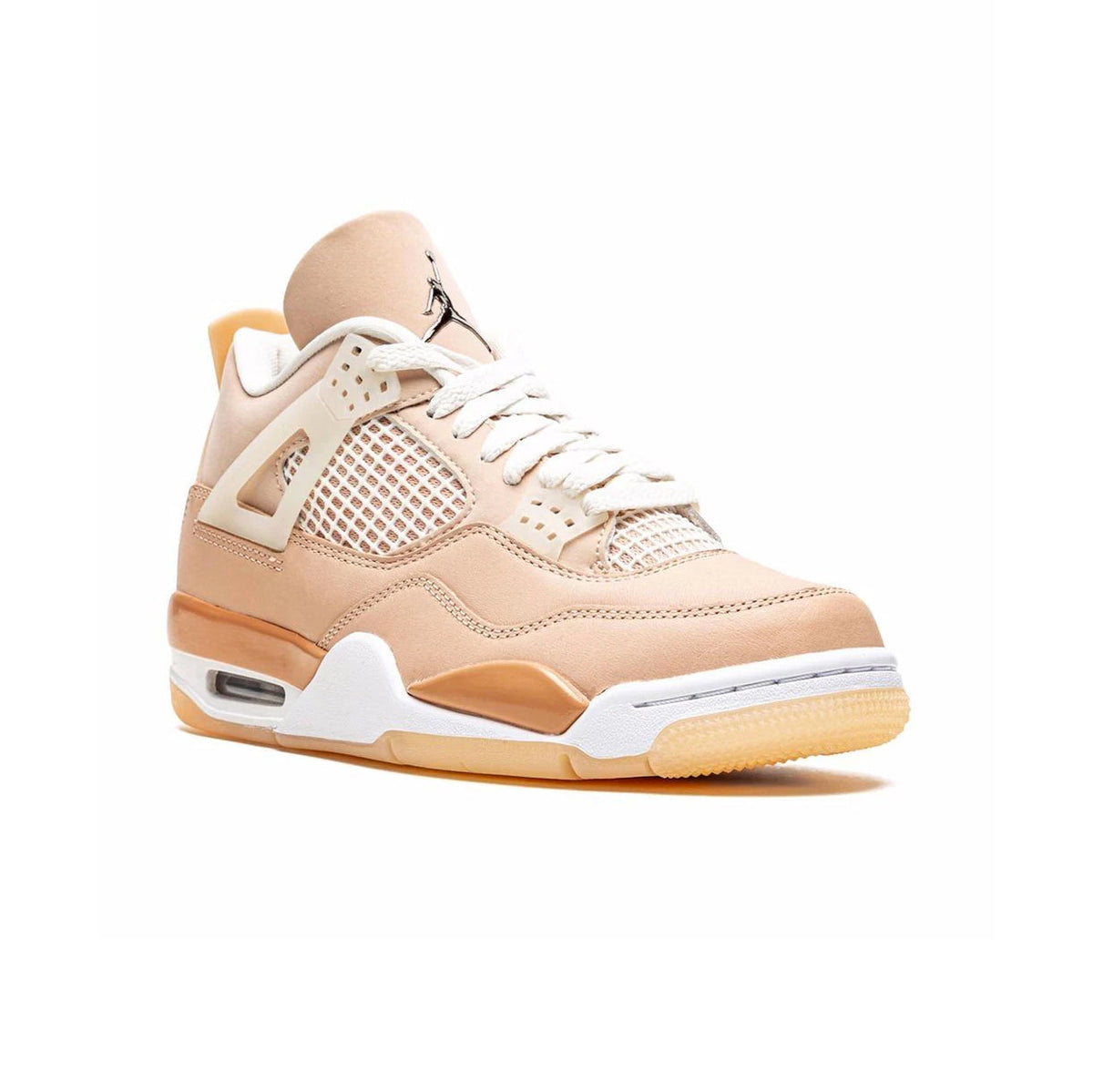 Air Jordan 4 Shimmer baskets femme en cuir rose, vue de face
