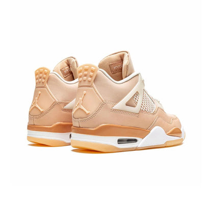 Air Jordan 4 Shimmer baskets femme en cuir rose, détail semelle