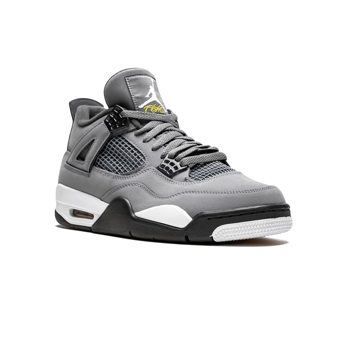 Air Jordan 4 Cool Grey baskets homme et femme en cuir gris, vue de face