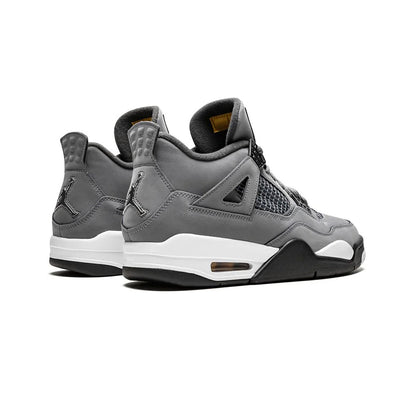 Air Jordan 4 Cool Grey baskets homme et femme en cuir gris, détail semelle