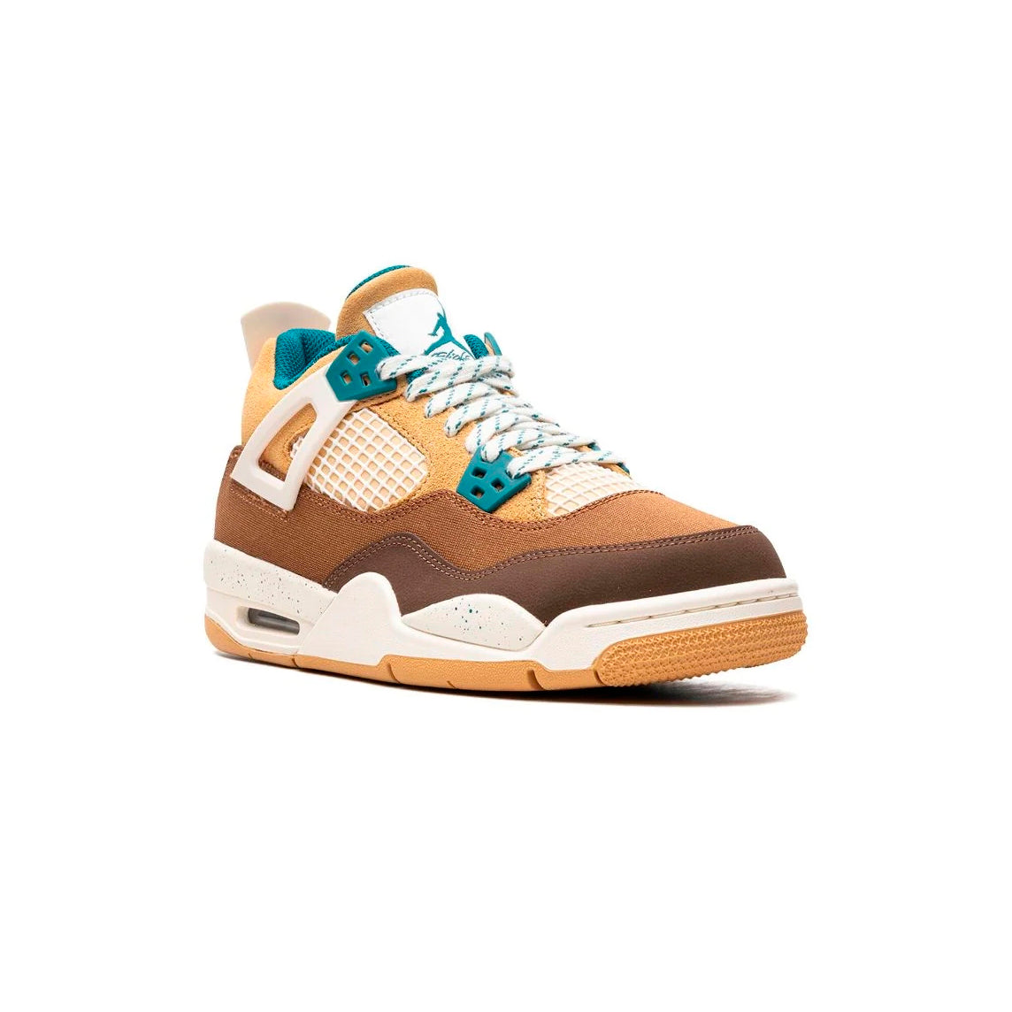 Air Jordan 4 Cacao Wow baskets homme et femme en cuir marron, vue de face