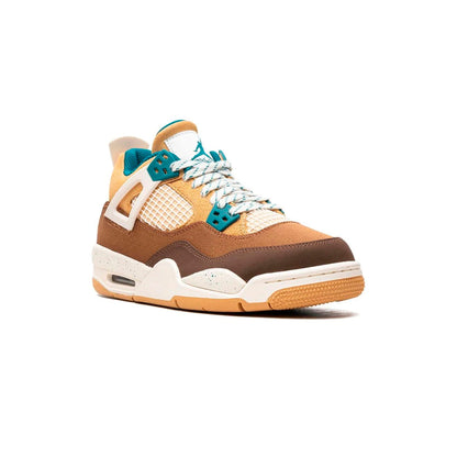 Air Jordan 4 Cacao Wow baskets homme et femme en cuir marron, vue de face
