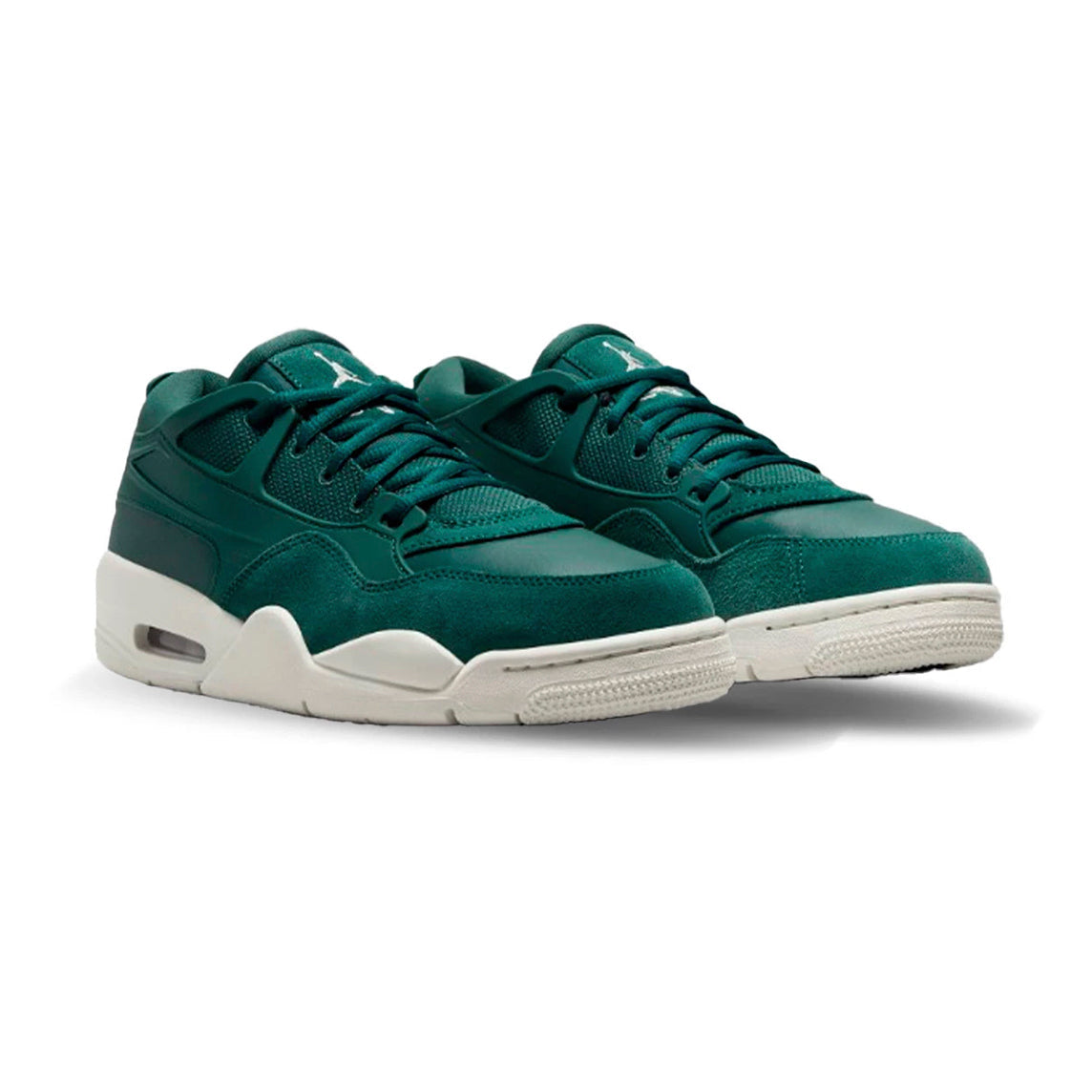 Air Jordan 4 RM Oxidized Green baskets homme et femme en cuir vert, vue de face
