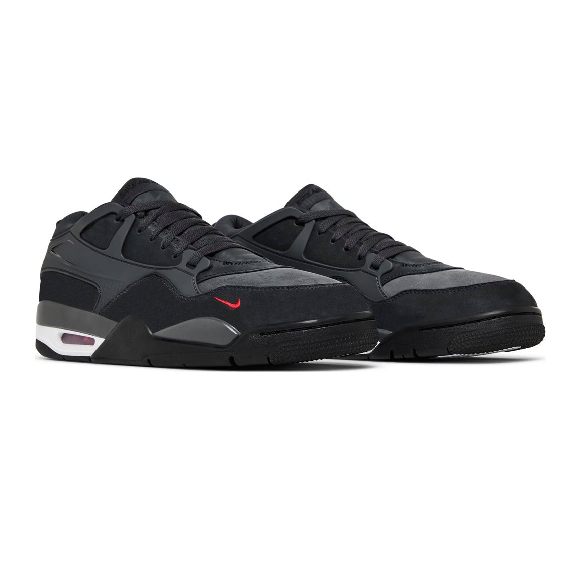 Air Jordan 4 RM Driveway Grey baskets homme et femme en cuir gris, vue de face