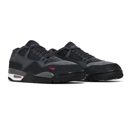 Air Jordan 4 RM Driveway Grey baskets homme et femme en cuir gris, vue de face