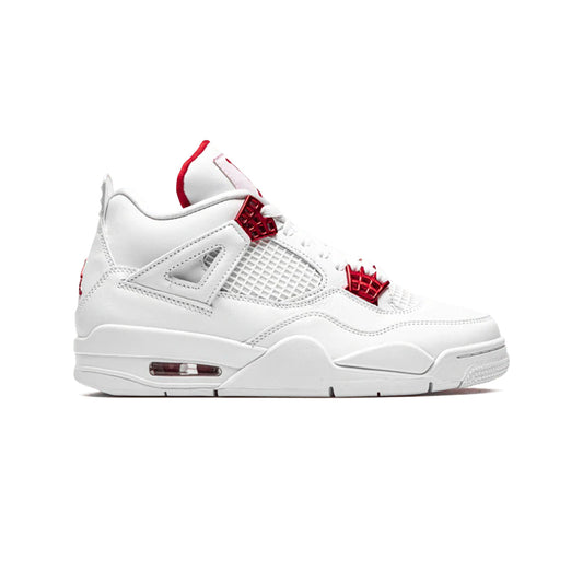 Air Jordan 4 Retro Metallic Red Baskets Blanc Rouge Homme Femme - 1