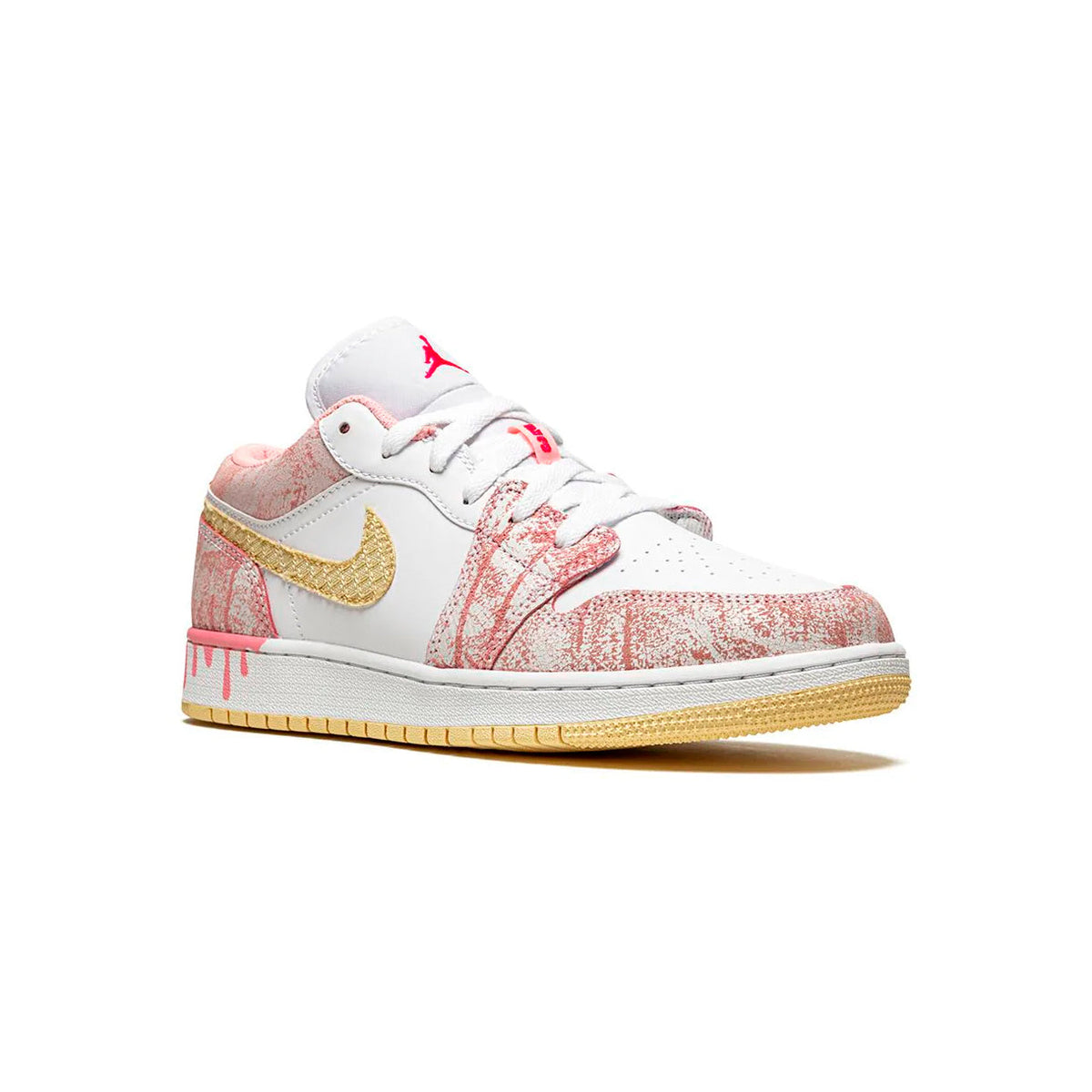 Air Jordan 1 High Paint Drip baskets montantes femme en cuir multicolore, vue de face