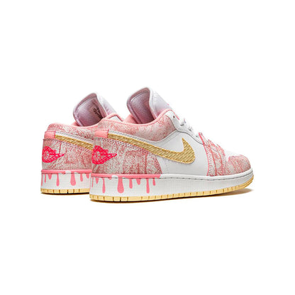 Air Jordan 1 High Paint Drip baskets montantes femme en cuir multicolore, détail semelle
