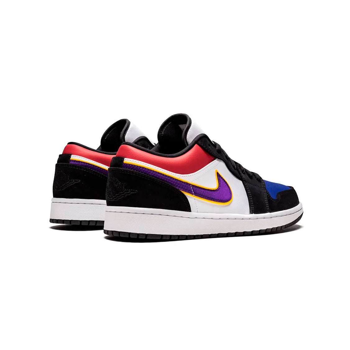 Air Jordan 1 Low Lakers Top 3 baskets basses homme et femme en cuir violet, détail semelle