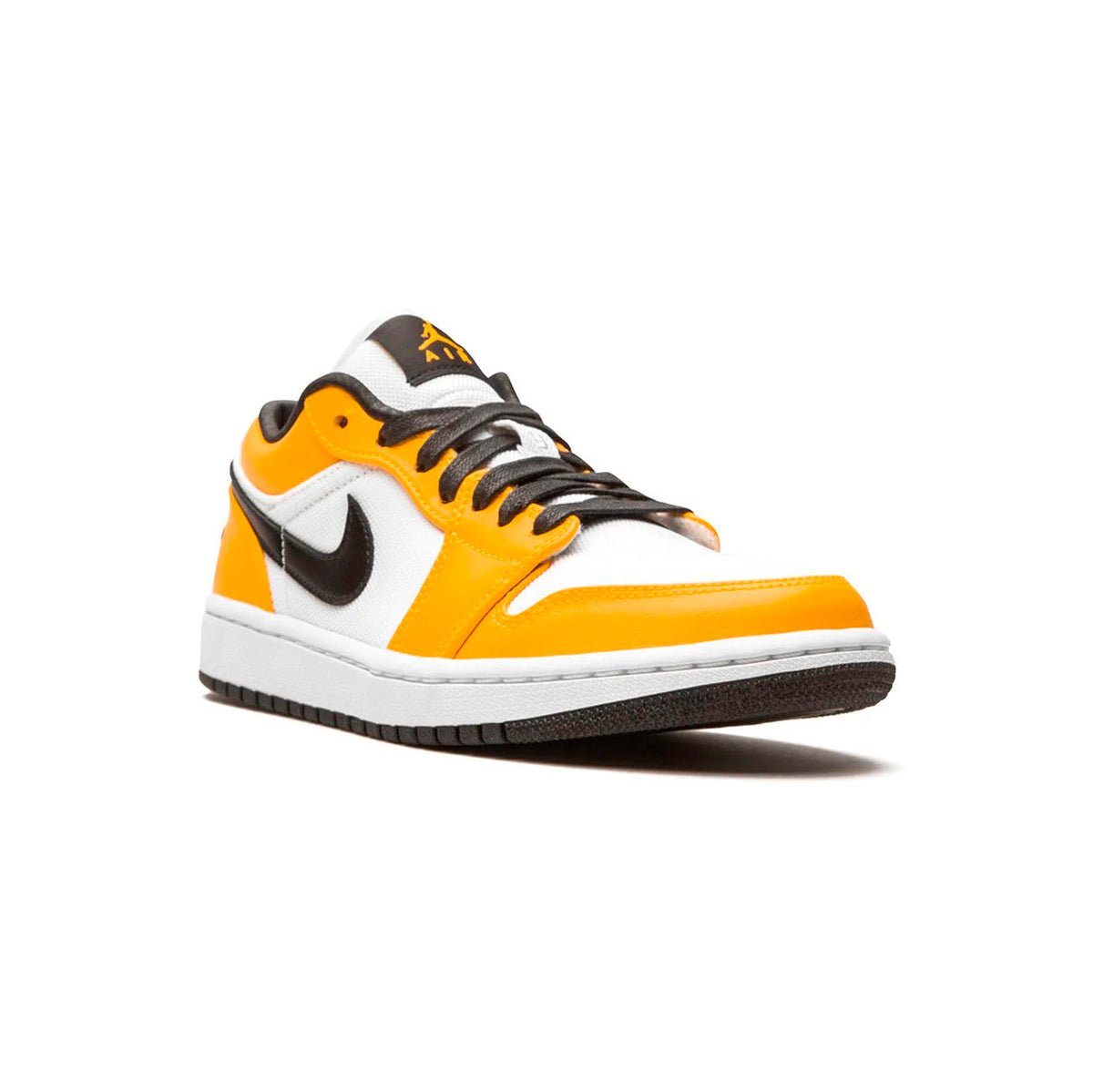 Air Jordan 1 Low Laser Orange baskets basses homme et femme en cuir orange, vue de face