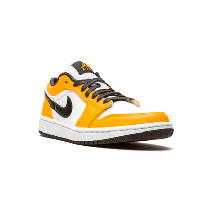 Air Jordan 1 Low Laser Orange baskets basses homme et femme en cuir orange, vue de face
