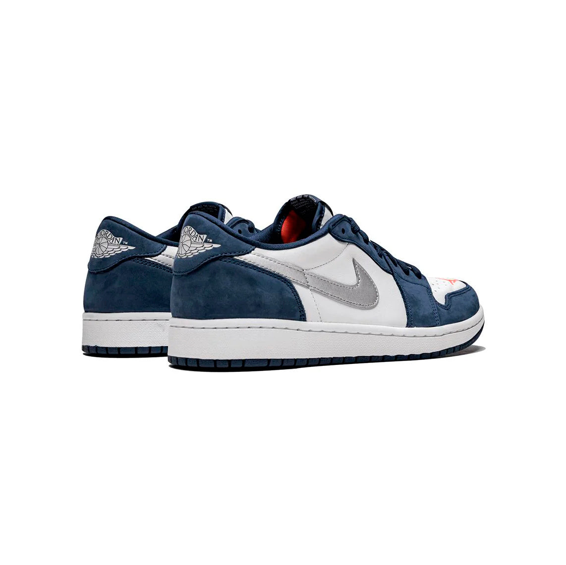 Air Jordan 1 Low Eric Koston Midnight Navy baskets basses homme et femme en cuir bleu, détail semelle