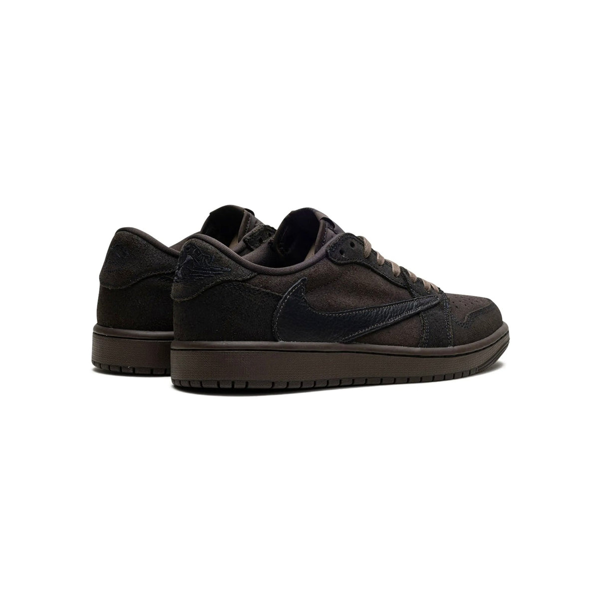 Air Jordan 1 Low Travis Scott Velvet Brown baskets basses homme et femme en cuir marron, détail semelle