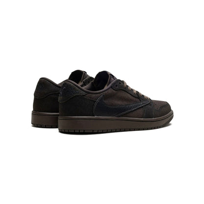 Air Jordan 1 Low Travis Scott Velvet Brown baskets basses homme et femme en cuir marron, détail semelle