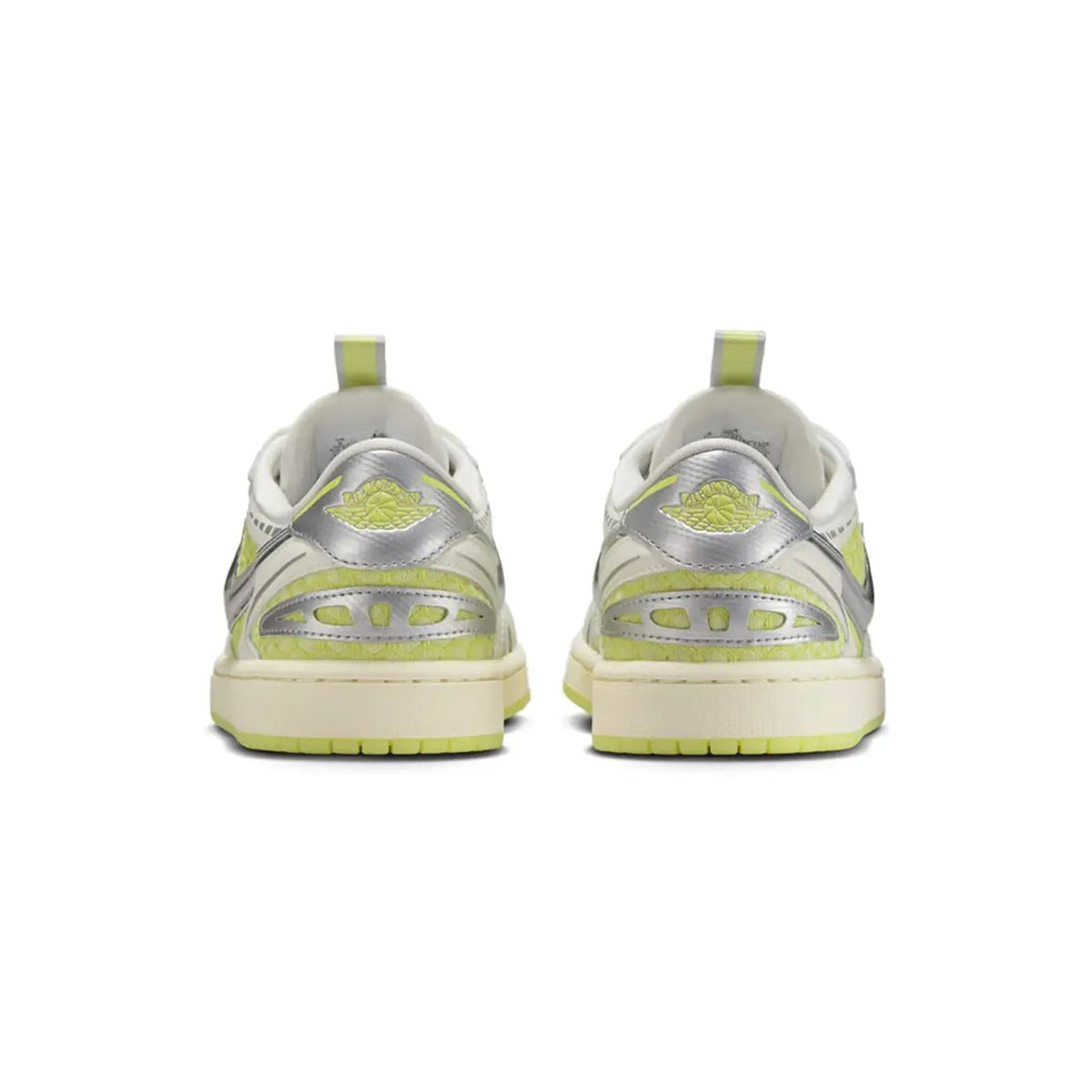 Air Jordan 1 Low Method of Make V3 Sail Luminous Green baskets basses homme et femme en cuir blanc vert, détail semelle