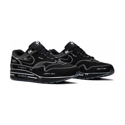 Nike Air Max 1 Sketch Schematic Black, Baskets Lifestyle Unisexe – photo 2