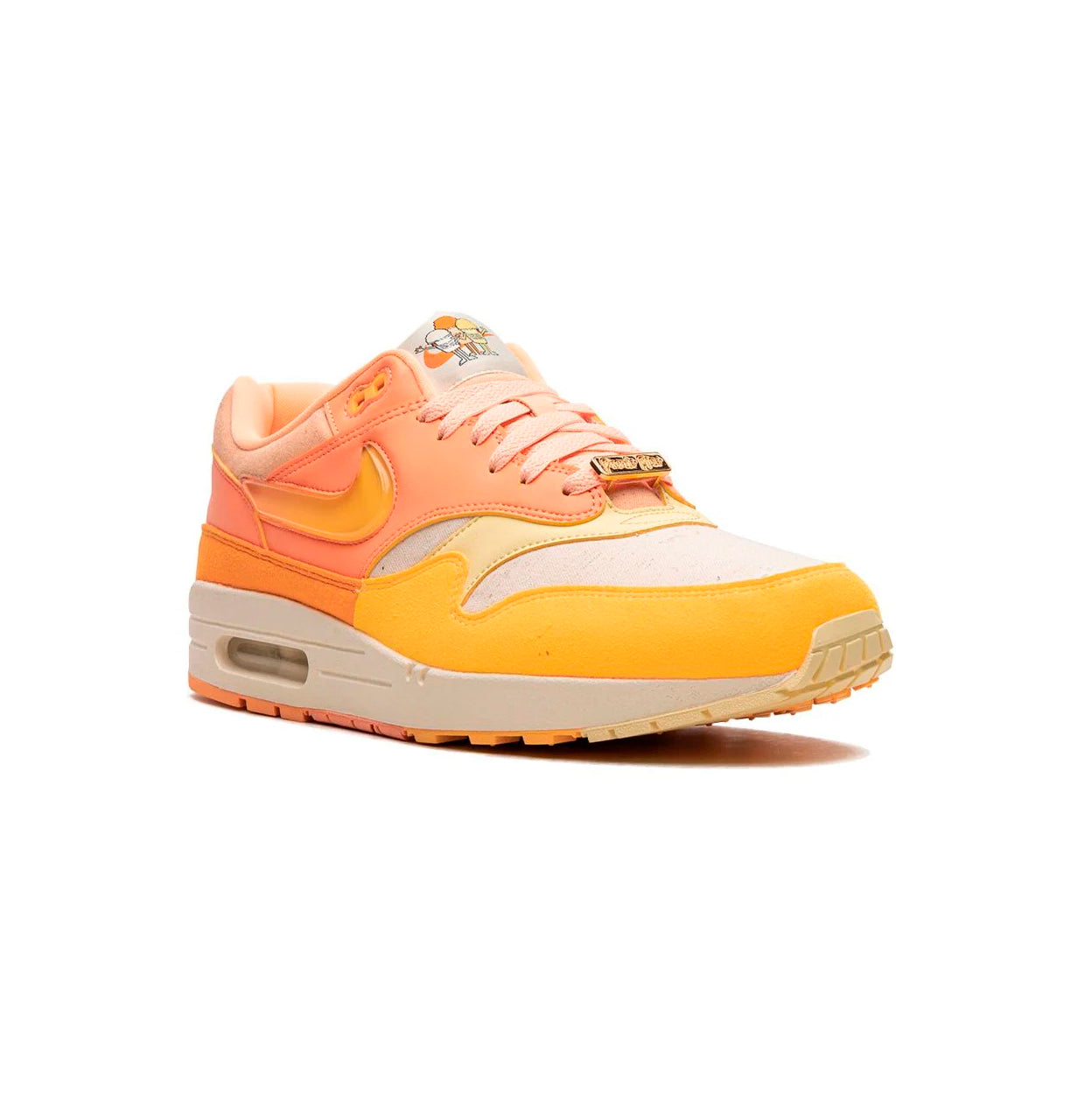 Nike Air Max 1 Puerto Rico Orange Frost, Baskets Lifestyle Unisexe Daim et Mesh – photo 2
