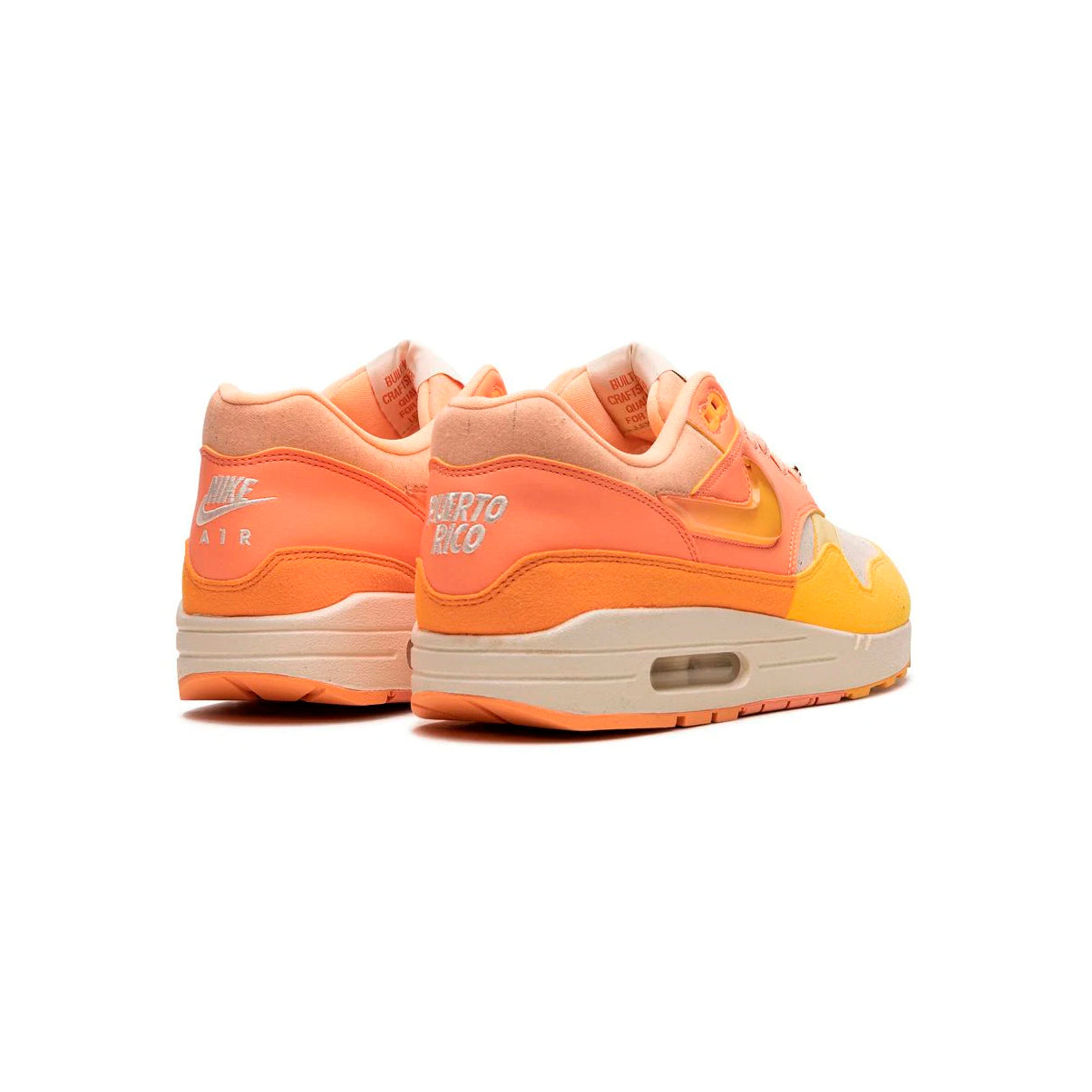 Nike Air Max 1 Puerto Rico Orange Frost, Baskets Lifestyle Unisexe Daim et Mesh – photo 3