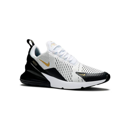 Nike Air Max 270 White Metallic Gold Black, Baskets Lifestyle Unisexe Mesh – photo 2