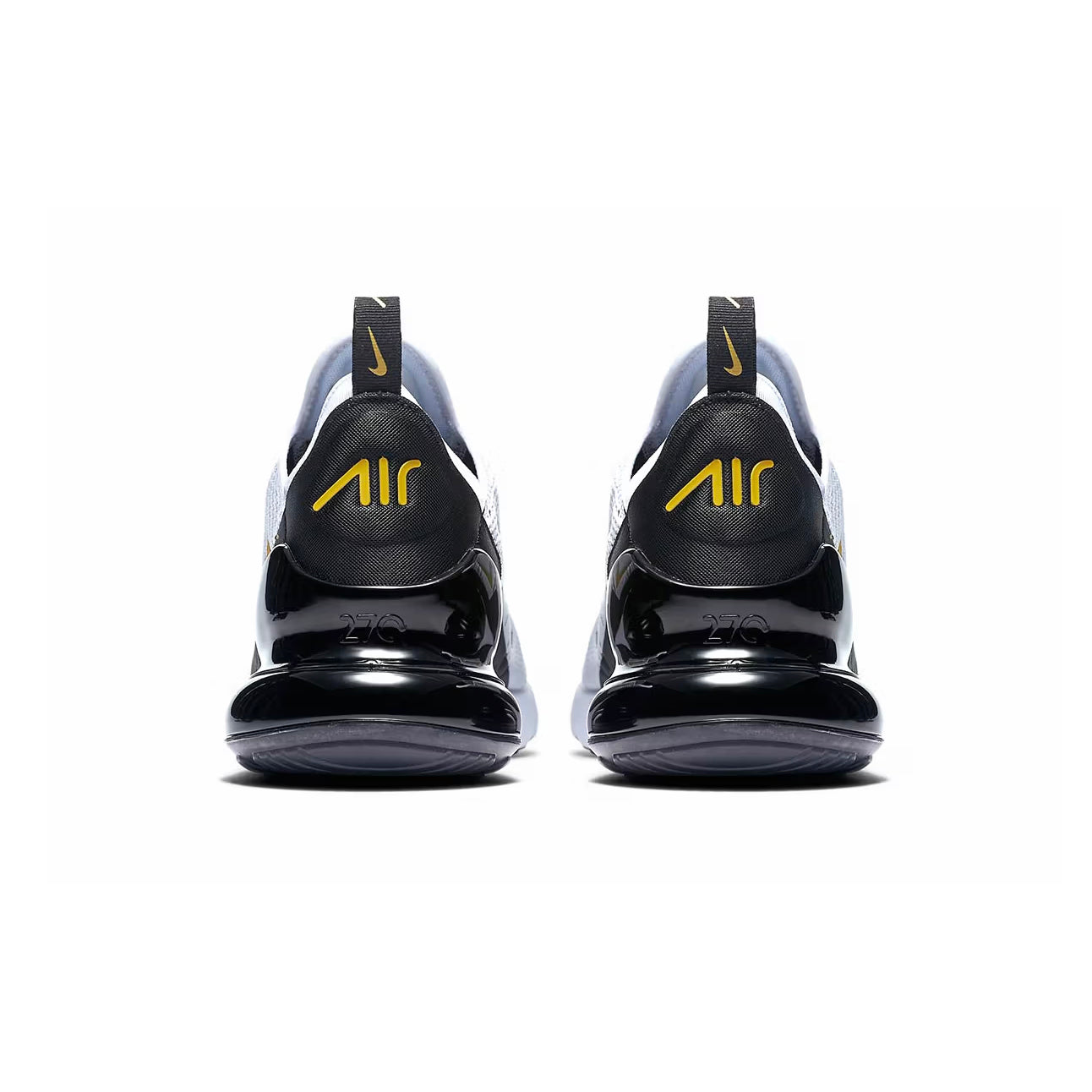 Nike Air Max 270 White Metallic Gold Black, Baskets Lifestyle Unisexe Mesh – photo 3