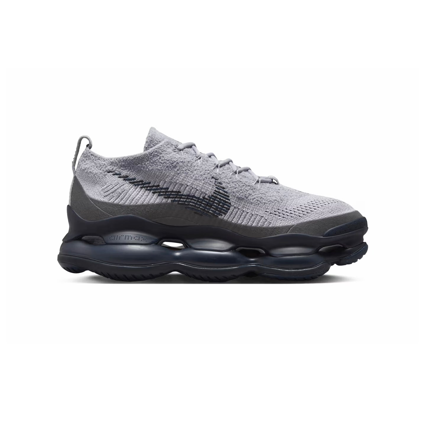 nike air max scorpion lands in ominous dark pewter grey baskets vue latérale
