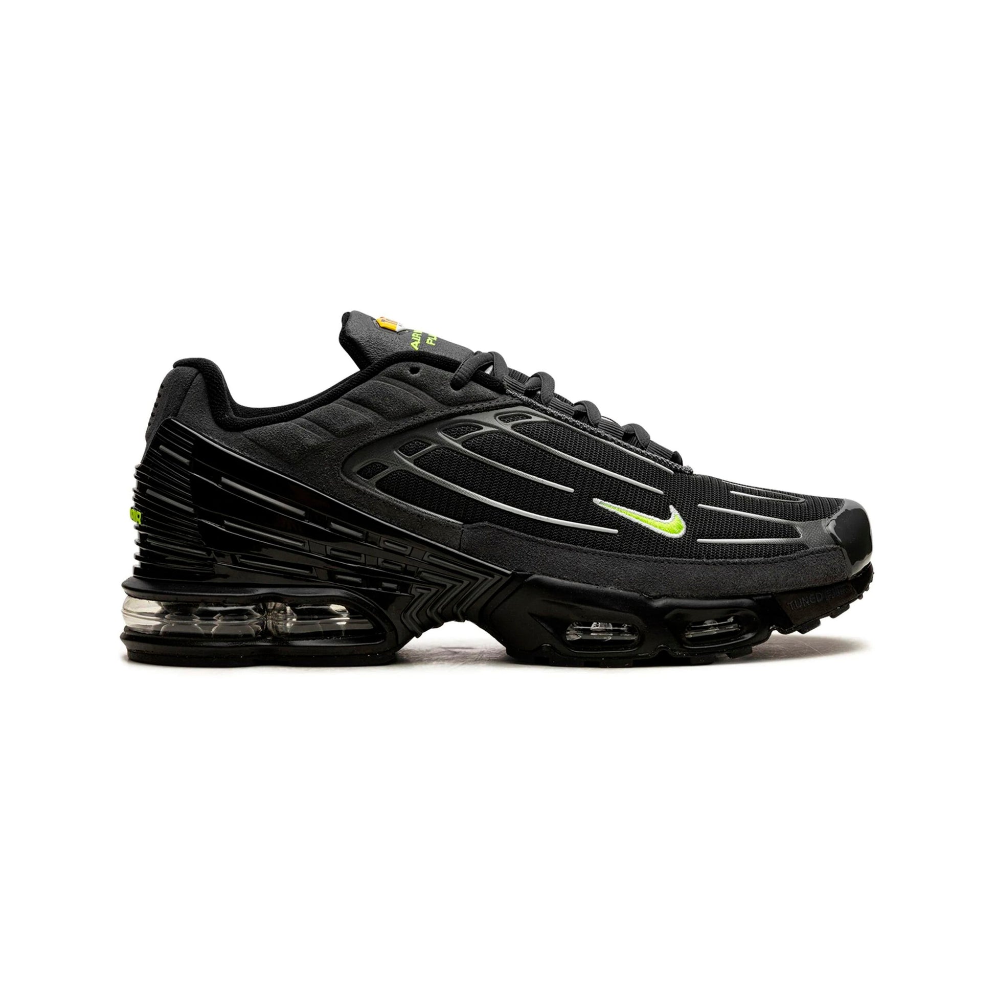 Nike Air Max Plus 3 Black Volt, Baskets Lifestyle Unisexe Cuir et Mesh – photo 1