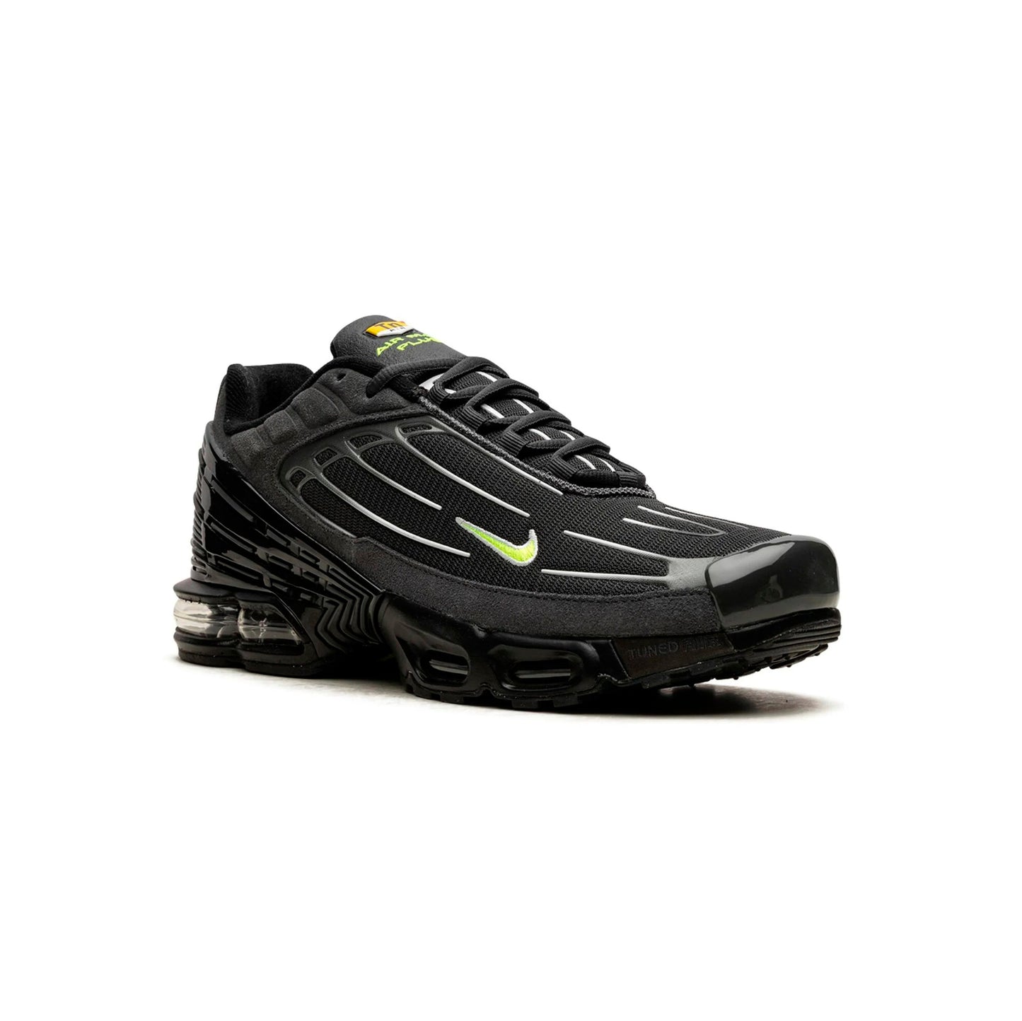 Nike Air Max Plus 3 Black Volt, Baskets Lifestyle Unisexe Cuir et Mesh – photo 2