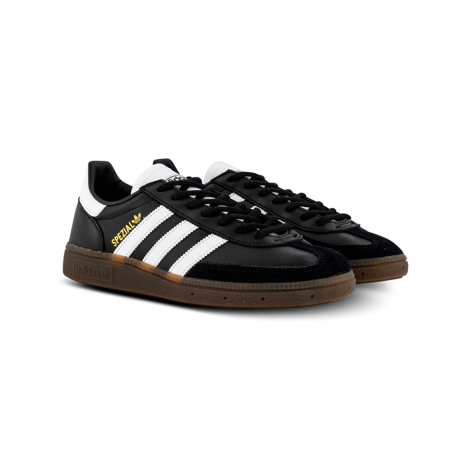 Sneakers basses Adidas Handball Spezial black leather unisexe