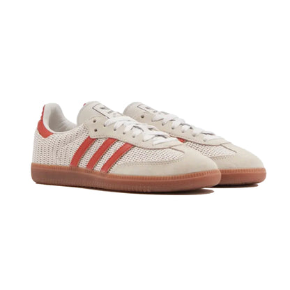 Sneakers basses Adidas Samba crystal white preloved red unisexe