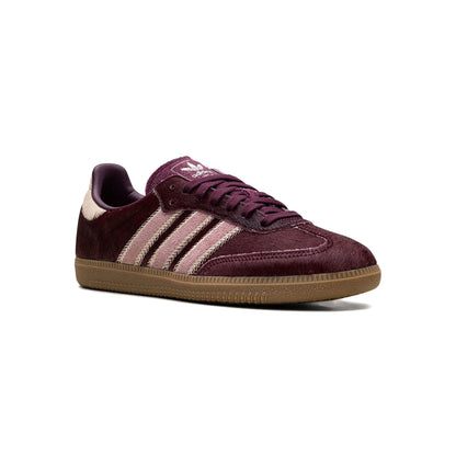 Sneakers basses Adidas Samba maroon sand strata pony unisexe