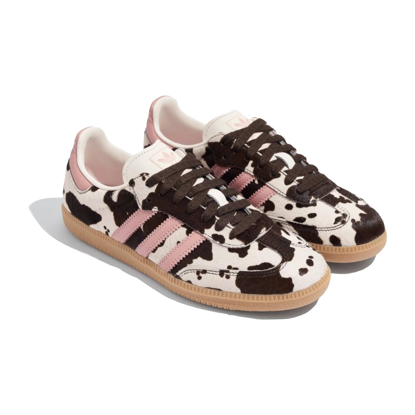 Sneakers basses Adidas Samba cow print dark brown wonder mauve unisexe