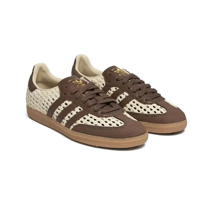 Sneakers basses Adidas Samba basketweave cream white earth strata unisexe