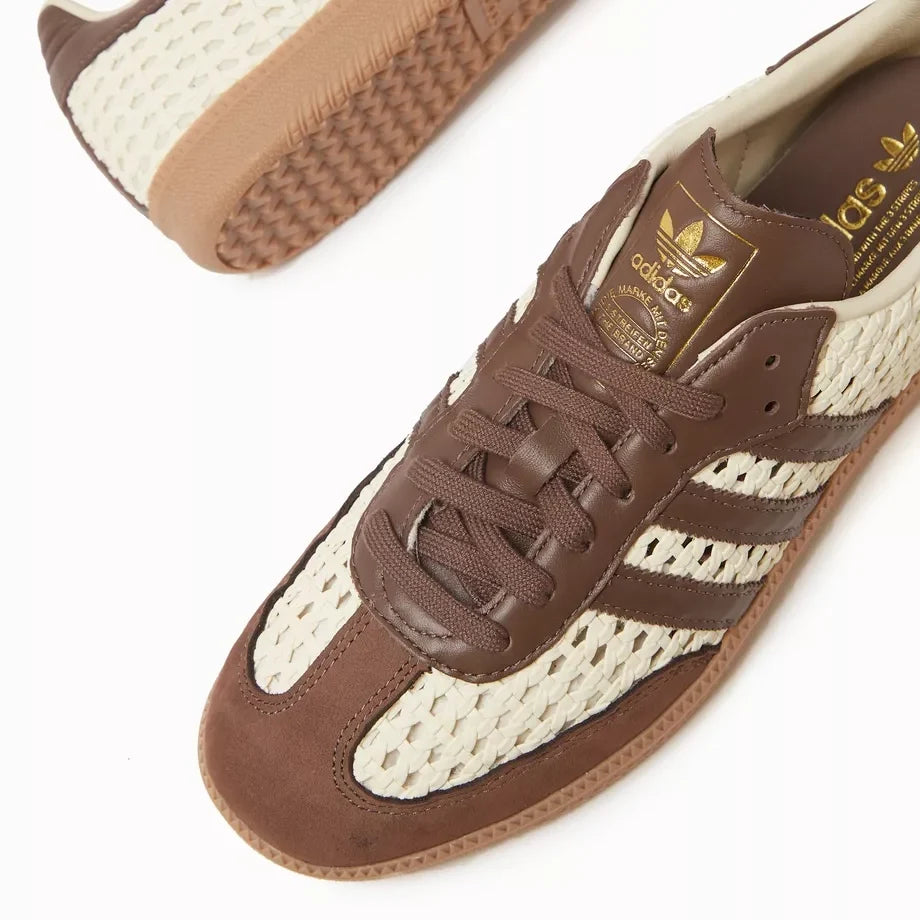 Sneakers basses Adidas Samba basketweave cream white earth strata unisexe